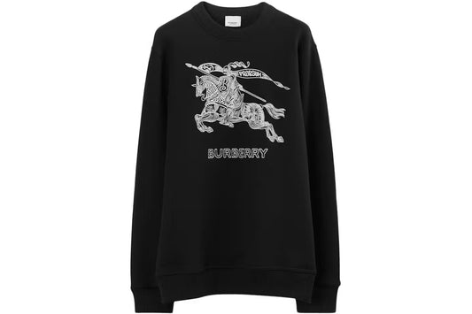 Burberry Embroidered EKD Cotton Sweatshirt
Black