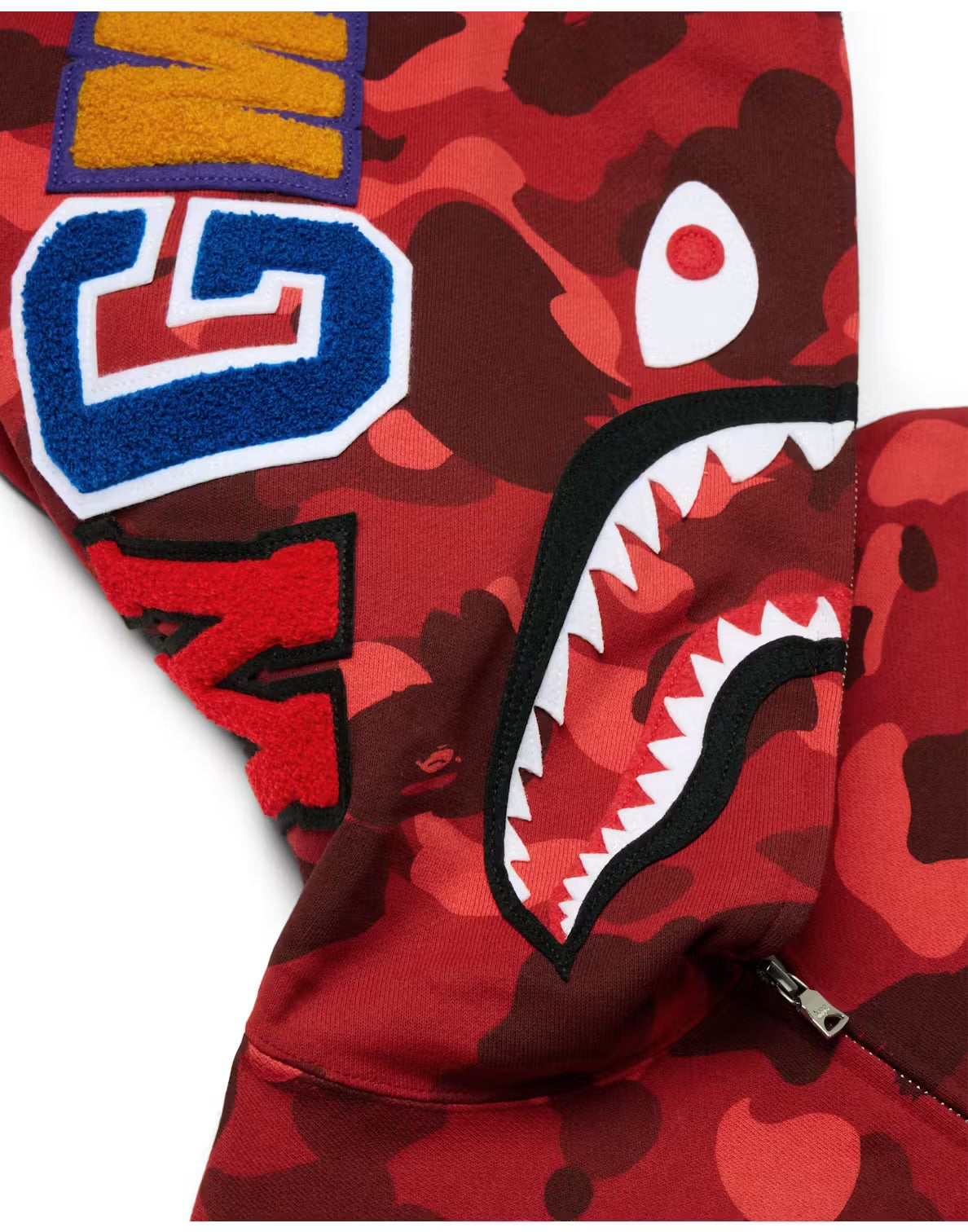 BAPE Color Camo Shark Full Zip Hoodie
Red