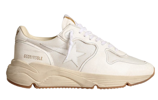 Golden Goose Running Sole homme en résille et nappa blancs